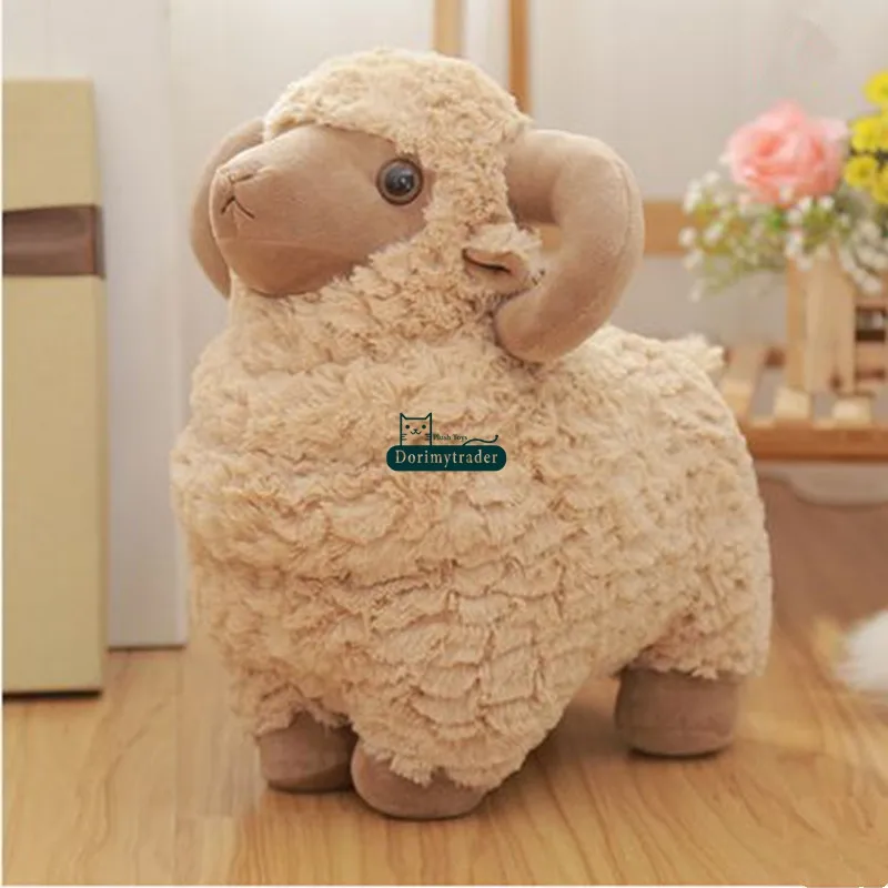 Dorimytrader Giant Animal Sheep Toy Мягкая мягкая плюшевая милая козьей куклой 3 цвета Nice Baby Gift 24inch 60cm DY60924