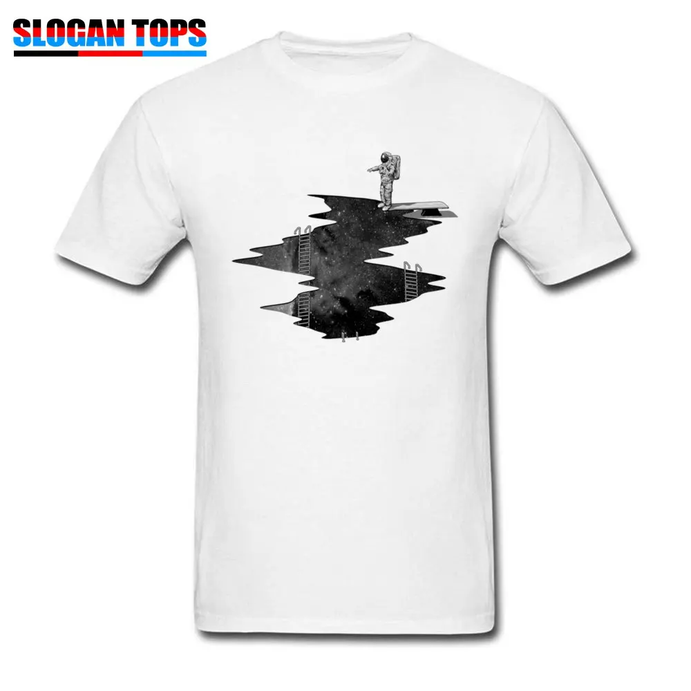 cosie T Shirts Prevailing Round Neck Space Diving All Cotton Adult T Shirt Custom Short Sleeve Tee-Shirt Top Quality Space Diving white