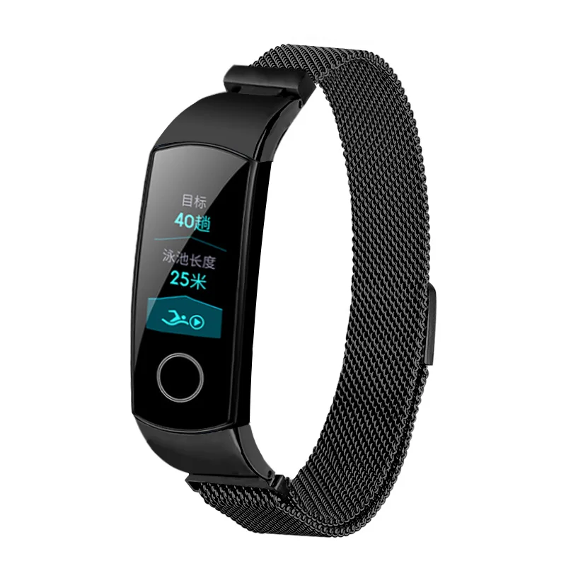 Meteorite Buckle Аксессуары для часов Миланский металлический ремешок для huawei Honor Band 4 ремешок для часов Ремешок из нержавеющей стали ремешок для часов - Цвет ремешка: Meteorite Buckle