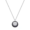 New Fashion Double Layers Circle Ceramic Pendant Necklace With AAA Cubic Zirconia Black and White Ceramic Necklace for Wedding ► Photo 2/6