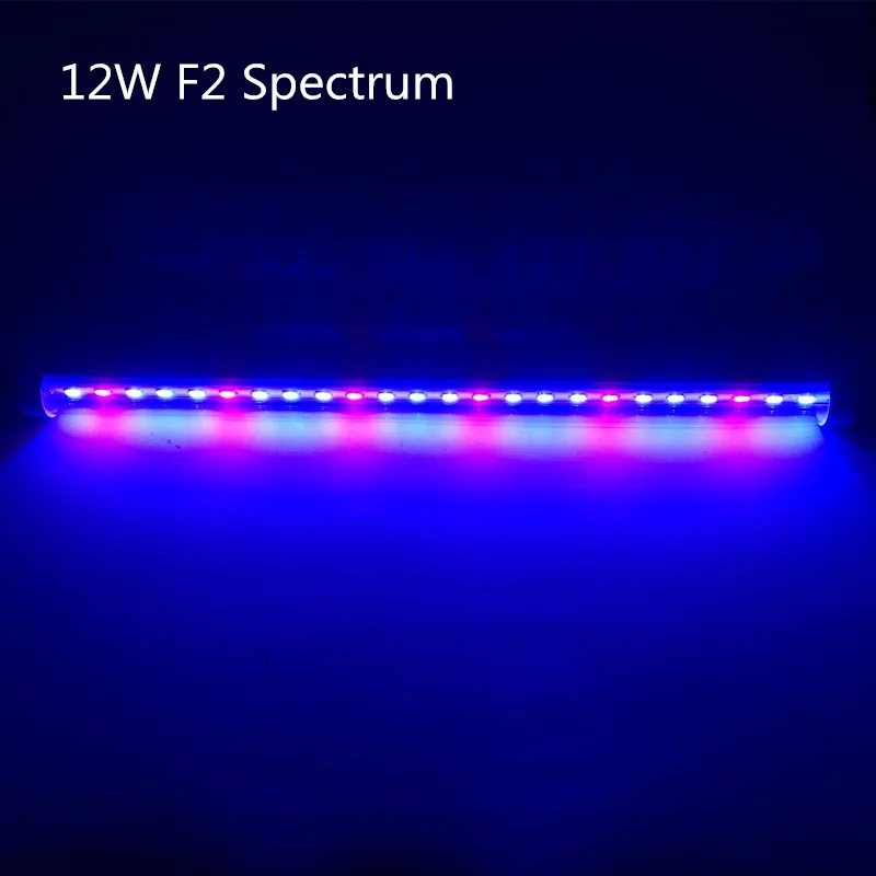 12W F2 Spectrum Лампа ReBlue для растений, фито-лампа, светодиодный светильник для выращивания, 12 Вт, T5, светильник для выращивания цветов, полный спектр, светодиодная лампа для выращивания растений в помещении - Испускаемый цвет: 12W F2 Spectrum