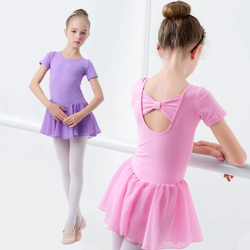 Детское балетное платье прозрачные шифоновые танцевальные юбки Детская Балетная Одежда для хореографических занятий для девочек