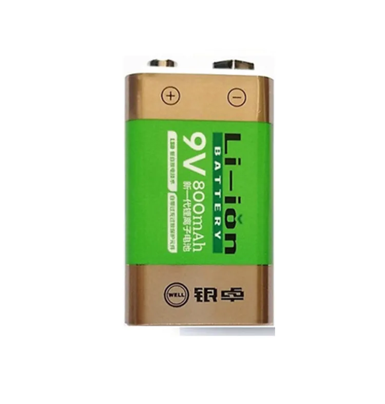 Hotlot-800mAh-Li-ion-9-V-Rechargeable-Batteries-For-Smoke-detectors-Wireless-Microphones_
