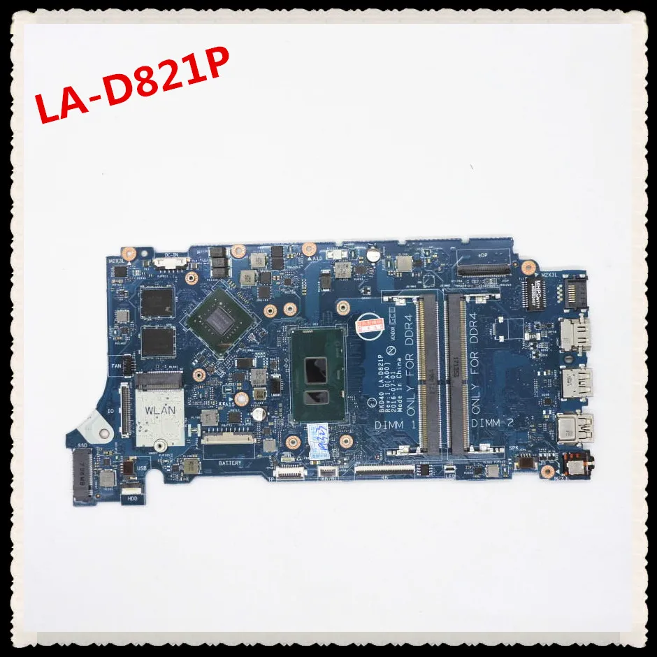 For DELL 7460 7560 Laptop motherboard BKD40 LA-D821P REV:1.0(A00) CN-05CPRV 05CPRV Mainboard with I5-7200U CPU | Электроника