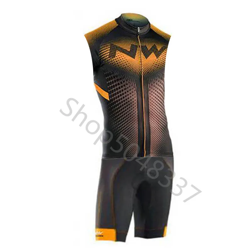 NW триатлон костюм для велоспорта Skinsuit Быстросохнущий без рукавов Велоспорт Джерси Мужская велосипедная Одежда Майо ciclismo hombre - Цвет: 14