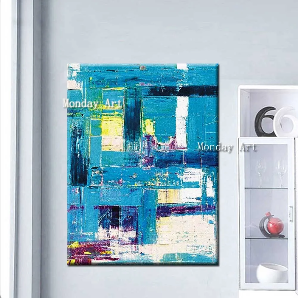 Drop-Shipping-Hand-Painted-Bule-ABstract-Wall-Oil-Painting-Home-Wall-Decor-Picture-Painting-Wall-Picture (1)
