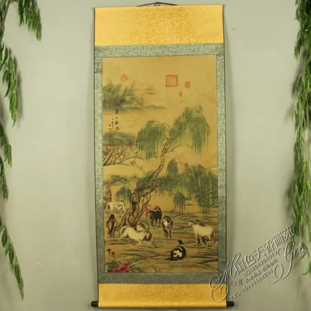 China Antique collection font b Calligraphy b font and font b painting b font The eight