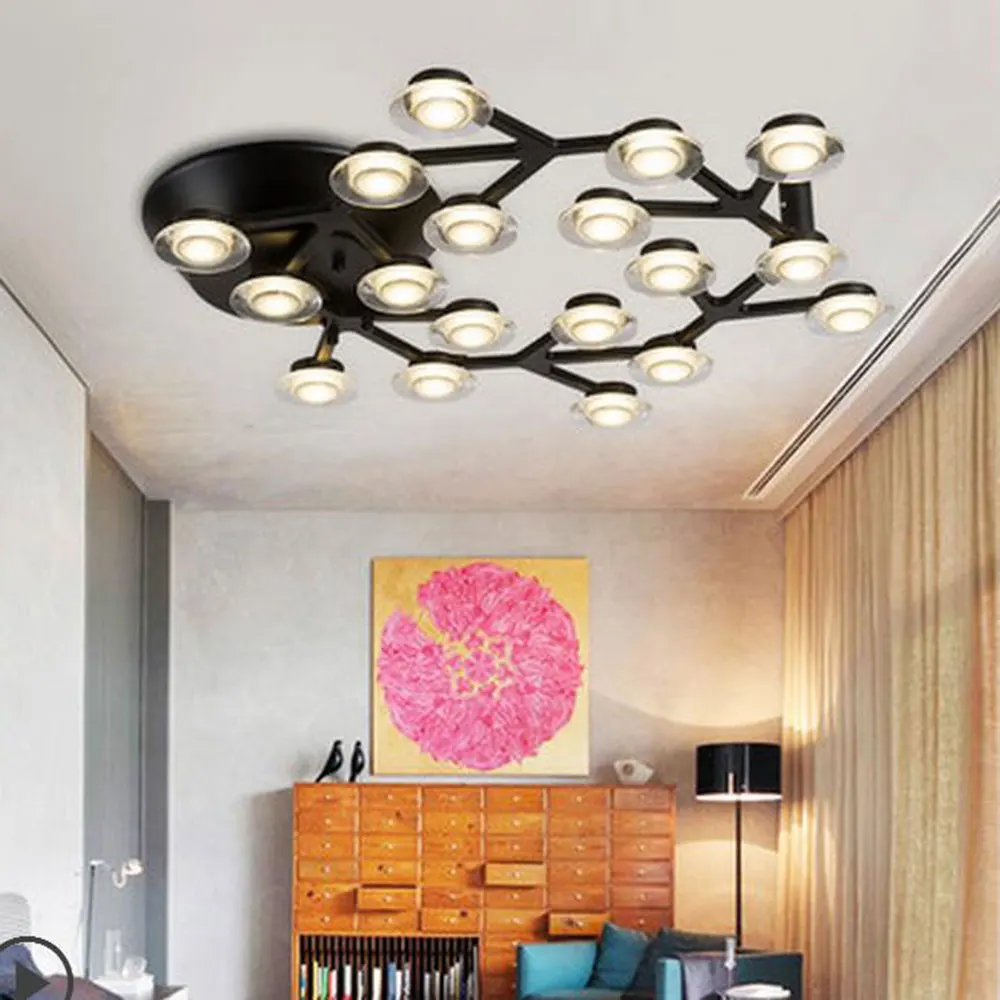 AC100 240V Art Deco Designs Novelty lighting fixture black todpole