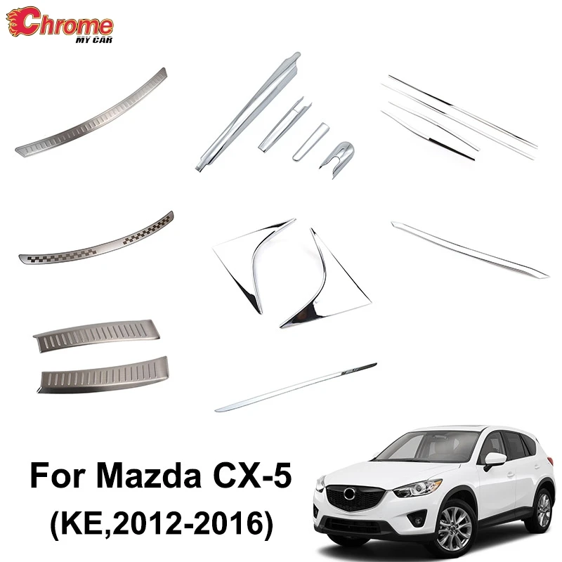 Защитная накладка на бампер для Mazda хромированная заднюю часть кузова CX5 KE 2012 2013