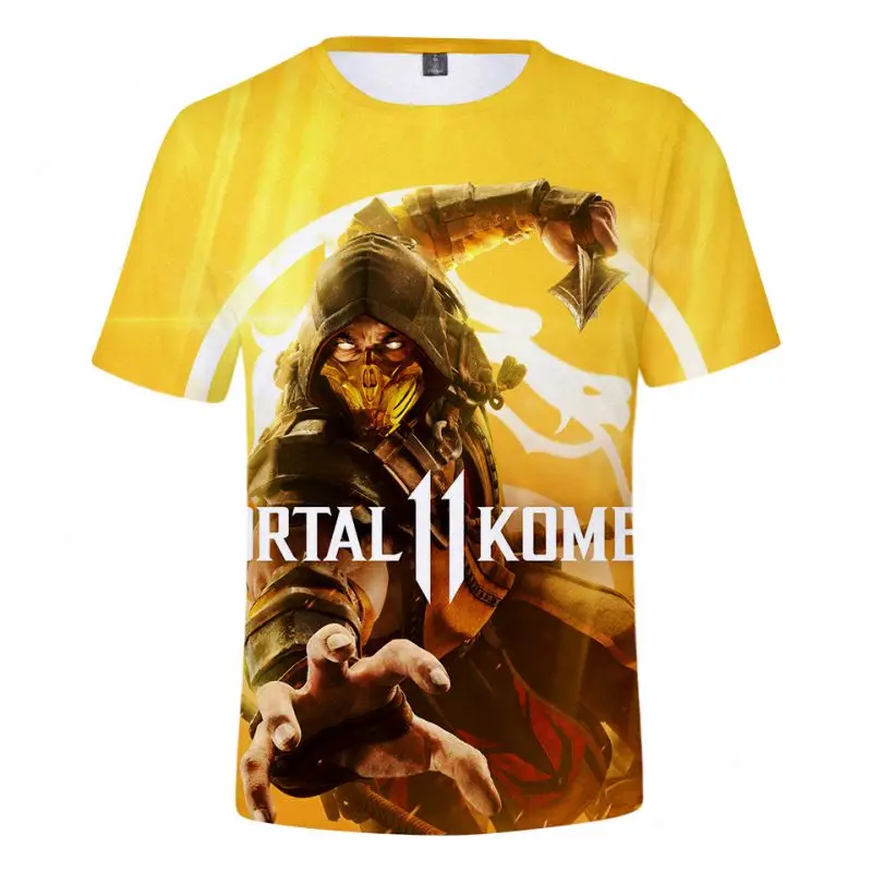 Футболка с 3D принтом Mortal Kombat 11 футболка для фитнеса уличная одежда оверсайз