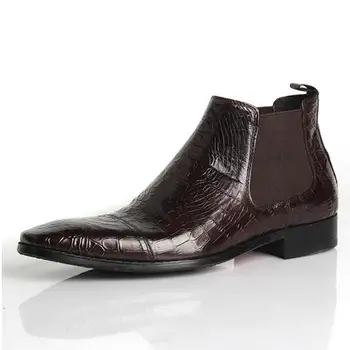 

Summer High top Crocodile Boots Mans Shoes Chelsea Booties Winter Fashion Hot