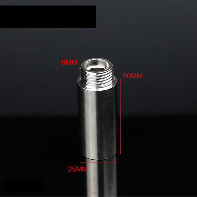 

1/2" Male to 1/2" Female BSP Thread 50mm Extension Tube Hex Socket Equal Pipe Fitting Stainless Steel Hose Straight Connector