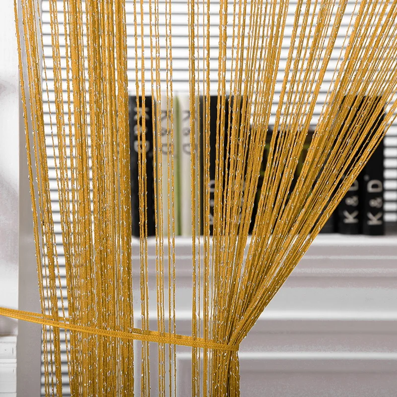 

200x100 Cm Doors String Curtains Shiny Tassel Line For Living Room Flash Line Window Room Divider Curtain Valance Home Decor