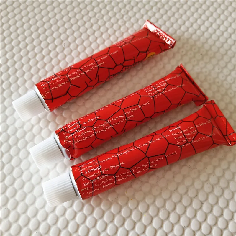 

10Pcs 38% Red Before Microblading Tattoo Cream Assistance Piercing Painless Body Eyebrow Eyeliner Lips Pain Reliever 10g