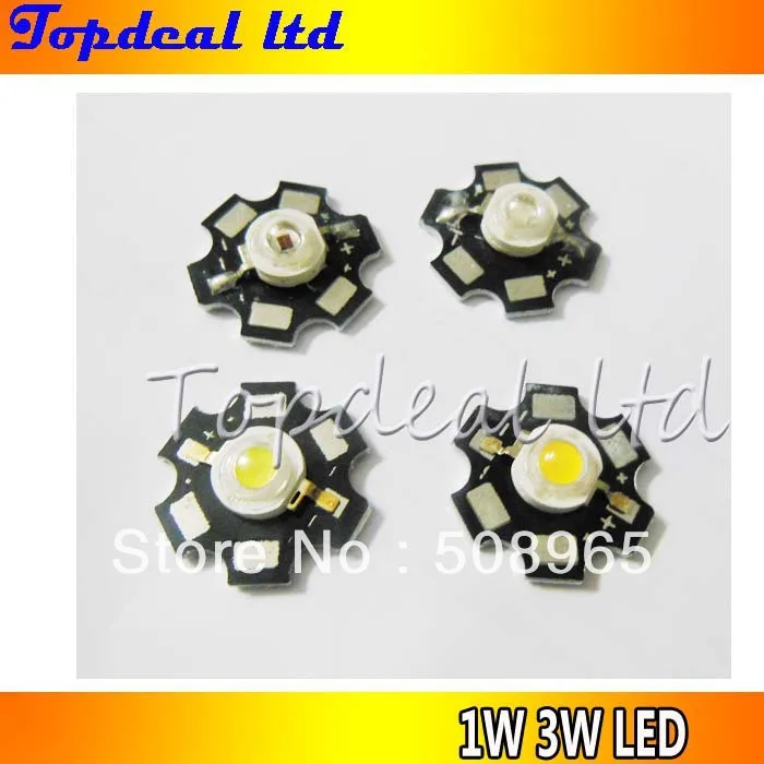 

10pcs 1W 3W High Power LED light emitter, Red, Green, Blue, Yellow, white(neutral White), Warm White, Cool White Colors led