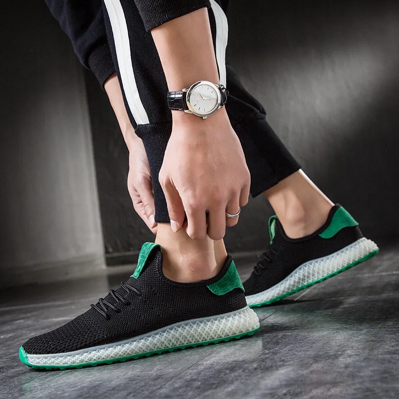 Мужские беговые кроссовки с 4D принтом дышащие уличные Fly Line спортивная обувь