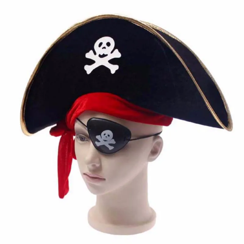 Аксессуары для Хэллоуина, шляпа с черепом, шляпа пирата, шляпа с пиратством, шапки Corsair, вечерние шапки, реквизит, карнавальный костюм, театральная игрушка