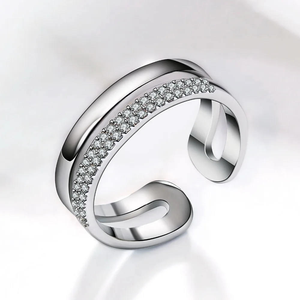 New Subtle but Elegant Design Double Layer Wedding Band