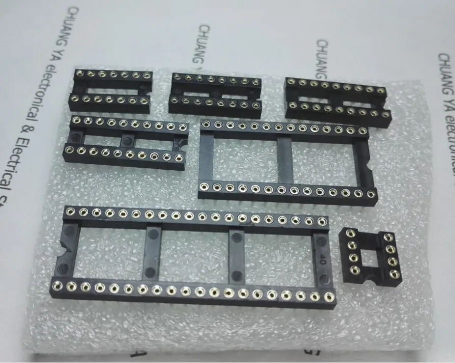 

6P 8P 14P 16P 18P 20P 24P 28 40Pin DIP circular or Square hole IC socket seat Chip base / Narrow or wide body