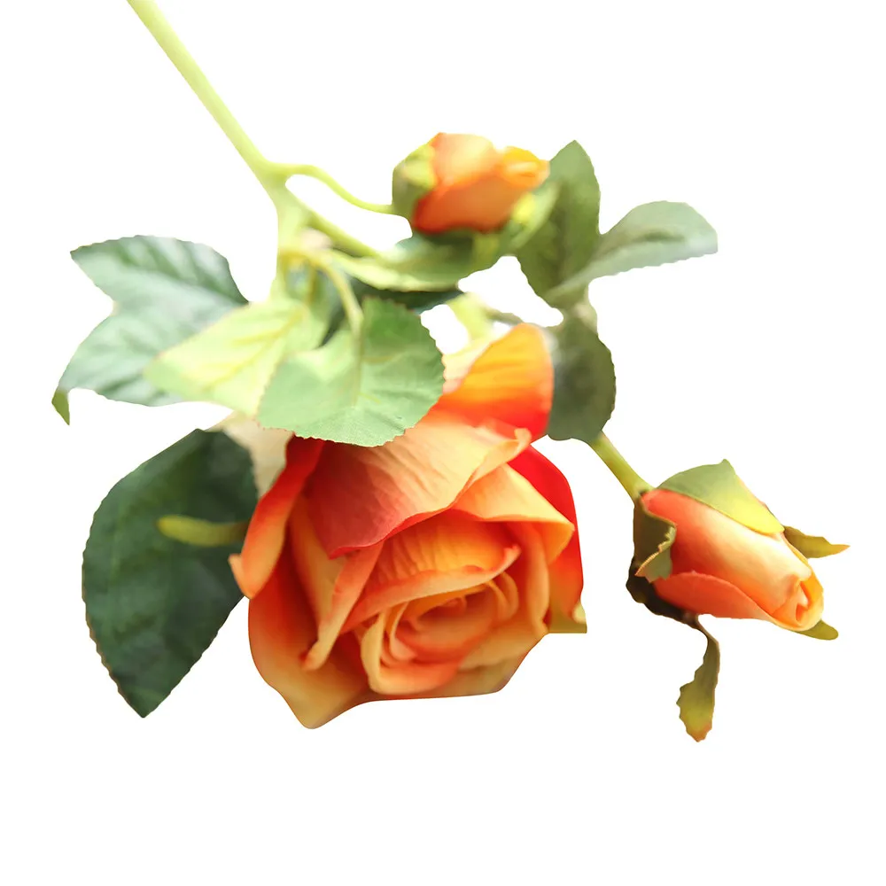 Искусственный цветок, искусственные розы, фланелевый цветок, свадебный букет, Свадебная вечеринка, домашний декор, розы, Искусственные Яркие розы