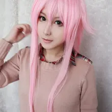 MCOSER 100 см длинные straiht kawaill Мода The Future Diary-Gasai Yuno светильник Розовый Косплей Аниме парик