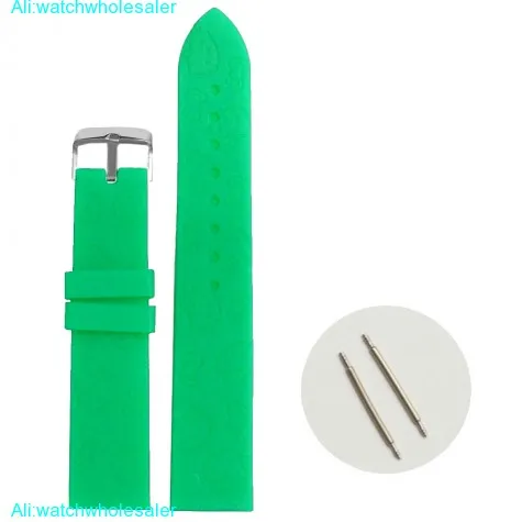 20mm Aqua Color Cartoon Silicone Jelly Rubber Lady Watch Band Straps WB1086O20JB