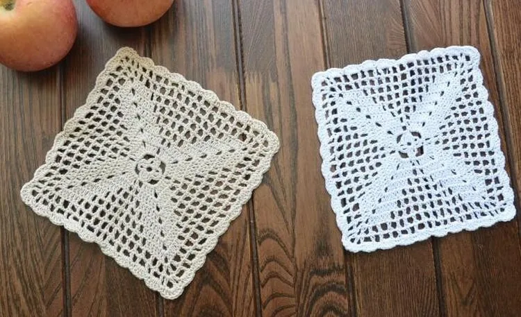 14 см Горячая Хлопок настольная салфетка-подложка pad Салфетка крючком Кружевная салфетка чашки напитка салфетка-подставка стекло котел