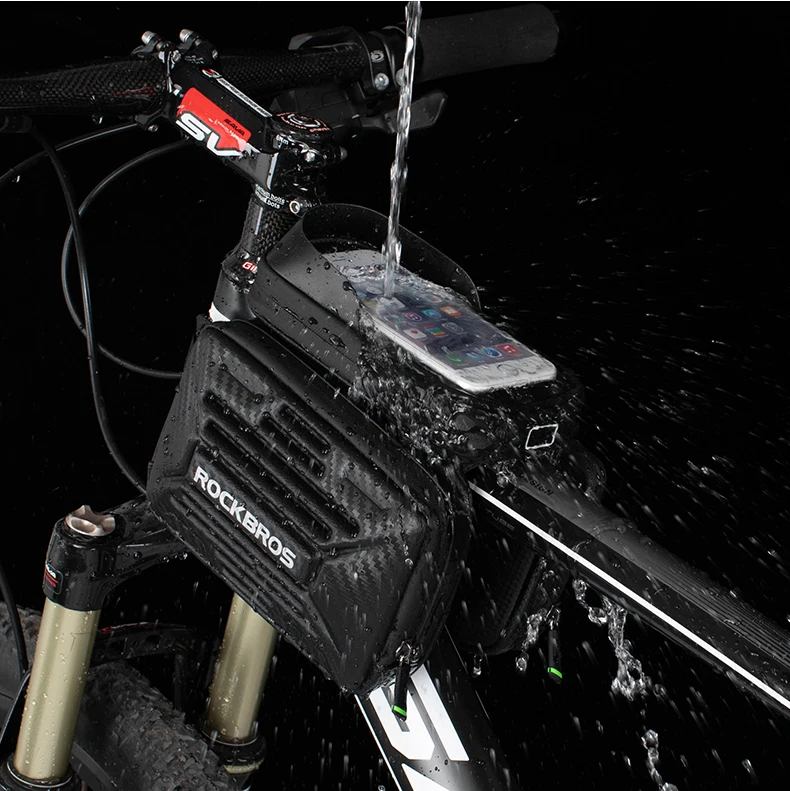 Excellent ROCKBROS Bike Bag Carbon Pattern Touch Screen Mobile Phone Bicycle Saddle Bag MTB Cycling Tube Bag For 6.2in Bicycle Accessories 6 Excellent ROCKBROS Bike Bag Carbon Pattern Touch Screen Mobile Phone Bicycle Saddle Bag MTB Cycling Tube Bag For 6.2in Bicycle Accessories 6