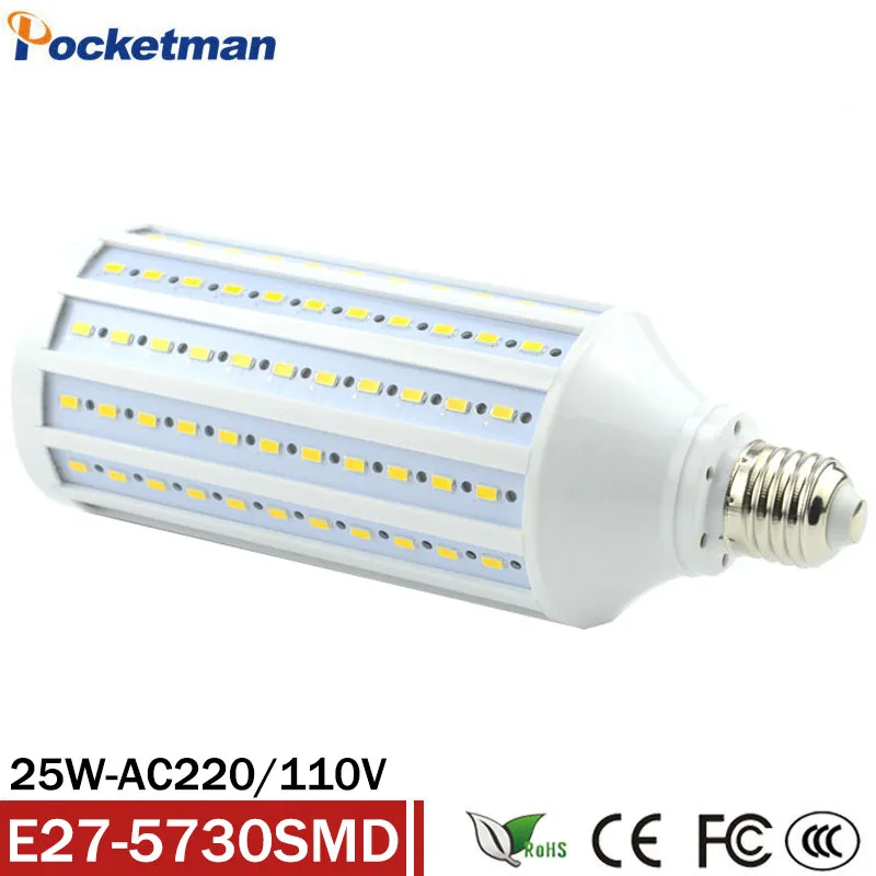 

High Power AC 220 V 240 V 25 W E27 86 LED lamps high Lumen 5730 SMD led corn bulb chandelier pendant lights ceiling light