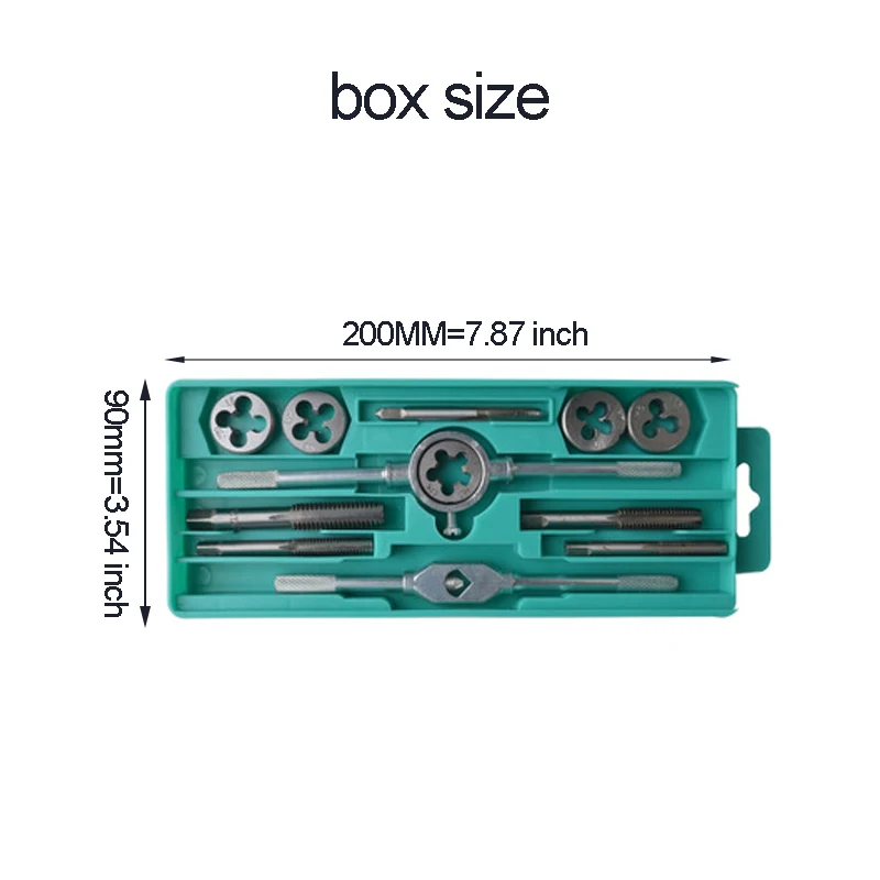 8-12 шт./компл. Многофункциональный NC винт набор инструментов для нарезания наружной и внутренней резьбы наружная резьба резки нарезание резьбы набор ручных инструментов в M6 M7 M8 M10 M12 краны