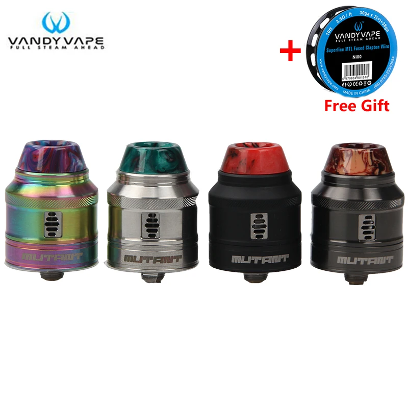 Оригинальный ВАНДИ Vape мутант RDA Танк 1 2 мл с 0.39ohm катушки электронная сигарета