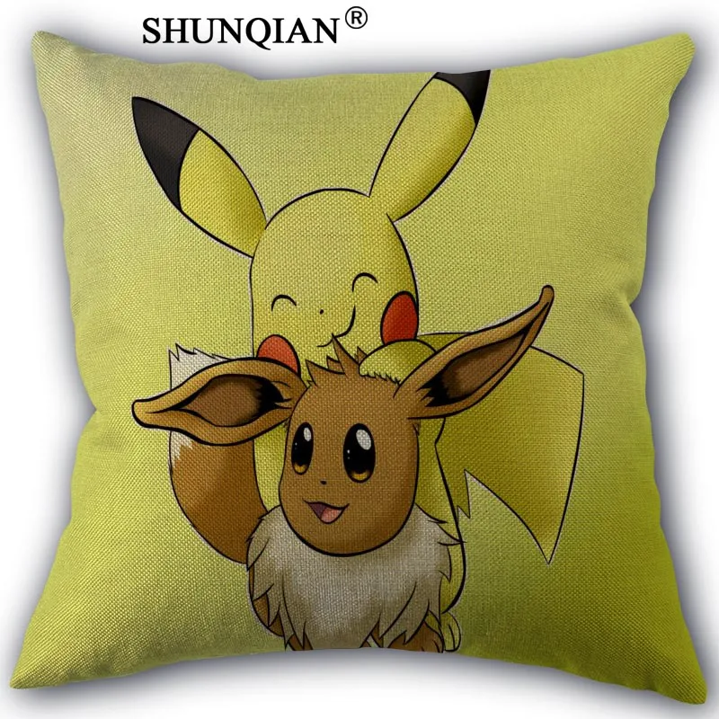 Pillowcase Eevee льняные хлопковые наволочки с принтом квадратные декоративные для дома без сердечника наволочка 45x45 см с одной стороны - Цвет: Pillowcase