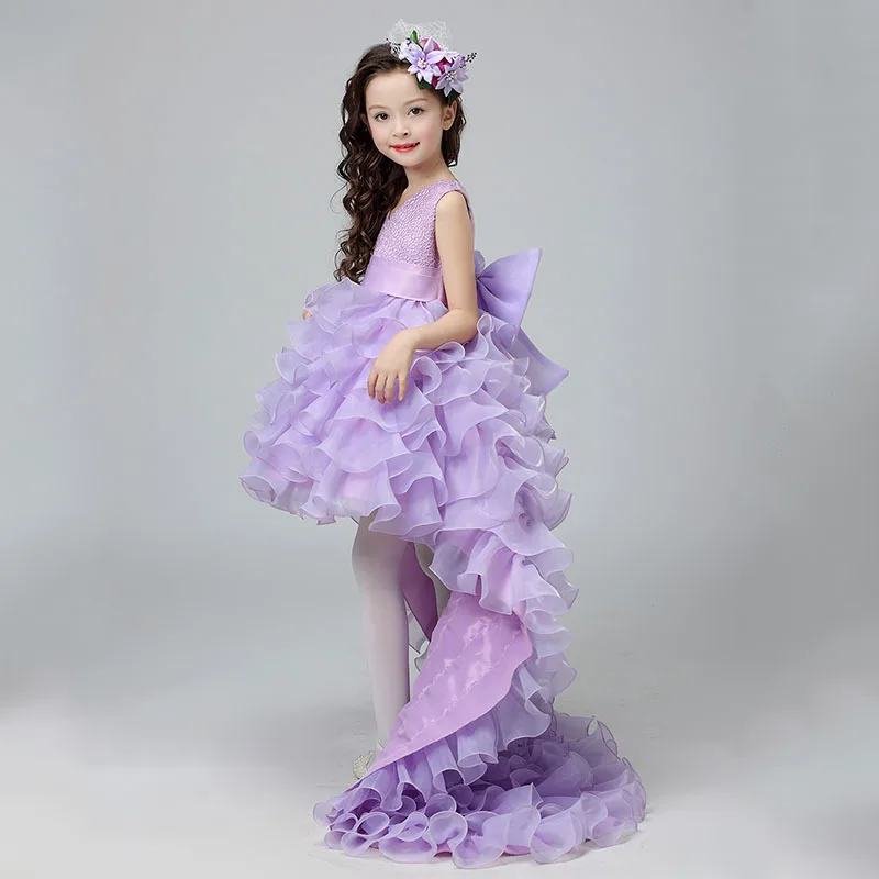

Girl Dresses 2017 Summer New Nimble Girl Dress Jacquard Ball Gown Handmade Flowers Girls Clothes kid Mermaid Kids Wedding Dress