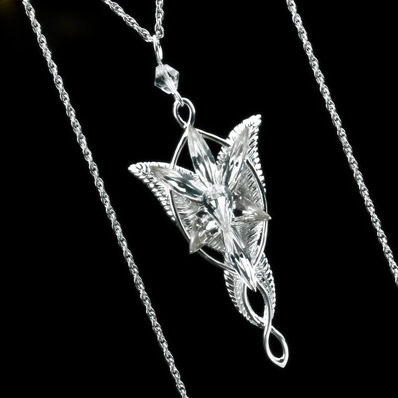 Comprar Lord of The LOTR 925 Plata de Ley Arwen Evenstar colgante collar joyería de plata regalos para mujeres suéter collar