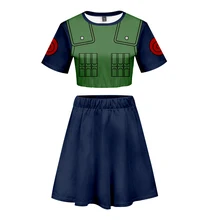 Frdun/костюм с короткой юбкой с 3D изображением героев мультфильма «Мой герой», 2 футболки с короткими рукавами и короткой юбкой, комплект повседневной одежды для девочек, Kpop