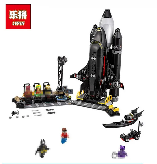 

In Stock Lepin 07098 Batman Movie The Bat-Space Shuttle DC Super Heroes Building Bricks Blocks Toys 720Pcs Compatible 70923