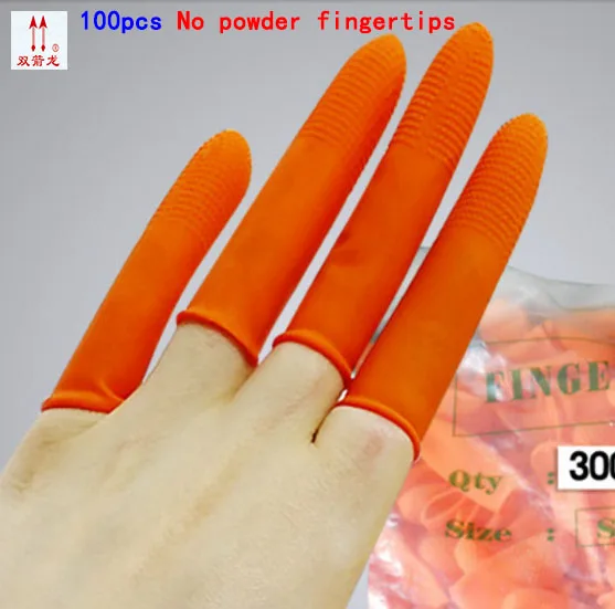 Orange-antislip-finger-sets-of-disposable-latex-rubber-more-wear ...