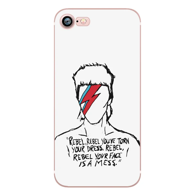 David Bowie Case Blackstar Starman Cool Painting Soft Silicone Transparent TPU for Apple iphone 7 6 5s 6s 5 SE 6plus 7plus Coque (4)