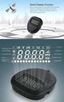 

car HUD A1 GPS Car Head Up Display Speedometers Dashboard Driving Time Kilometers Windshield Projector Worldwide Universal