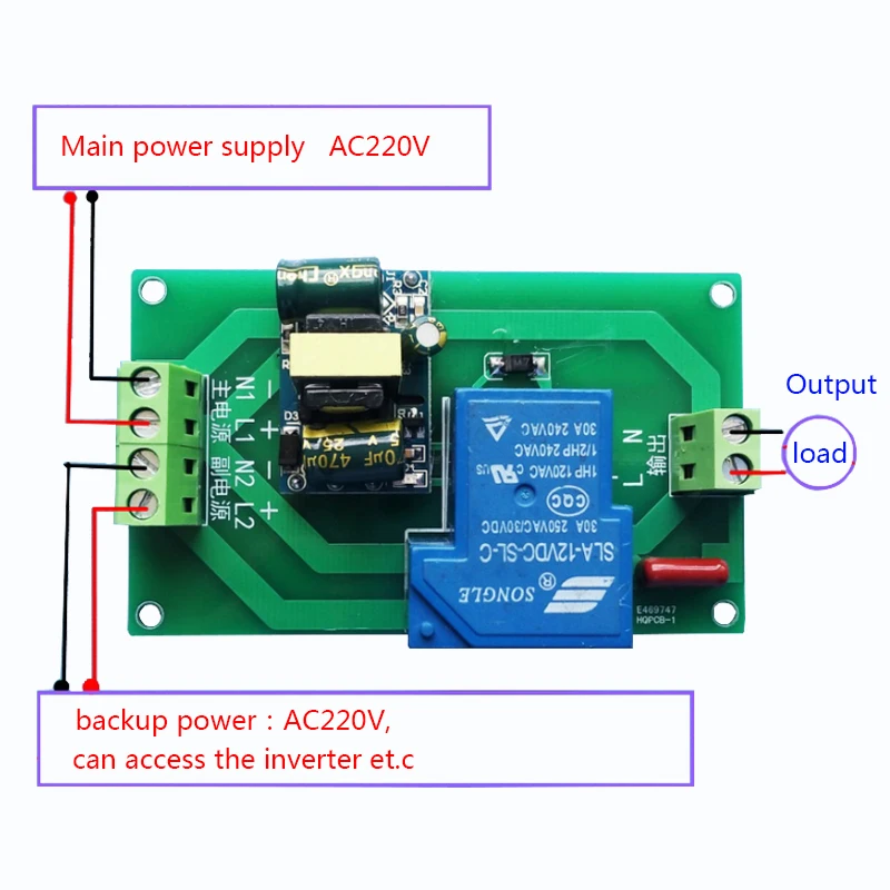 AC 220 В два источника питания автоматический переключатель/основной режим ожидания Двойной источник питания переключатель высокой мощности модуль