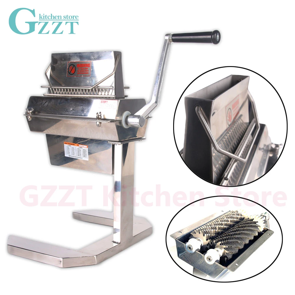 Meat Tenderizer Commercial Manual Processing Machine 5" Wide Kitchen Meat Poultry Tool 15*2 Knifes Stainless Steel