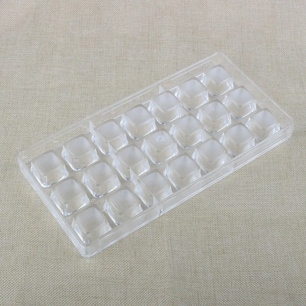 Инструменты для выпечки шоколадная форма Прозрачная Пластиковая форма для конфет квадратная маленькая Геометрия мульти-Сетчатая форма