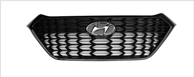 Для hyundai Tucson- FUSION гоночная решетка гриль Передняя Маска Крышка грили подходит для FUSION MONDEO черный серебристый автомобильный Стайлинг - Цвет: Черный