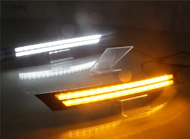 2 шт. для Mazda CX-5 CX5 водительский DRL Дневной ходовой светильник, противотуманная фара, релейный светодиодный светильник желтого цвета