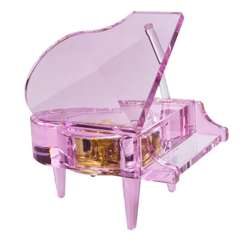 

Castle in the Sky Luminous Rotating Crystal Piano Music Box Eight Music Box Diy Creative Gift Piano