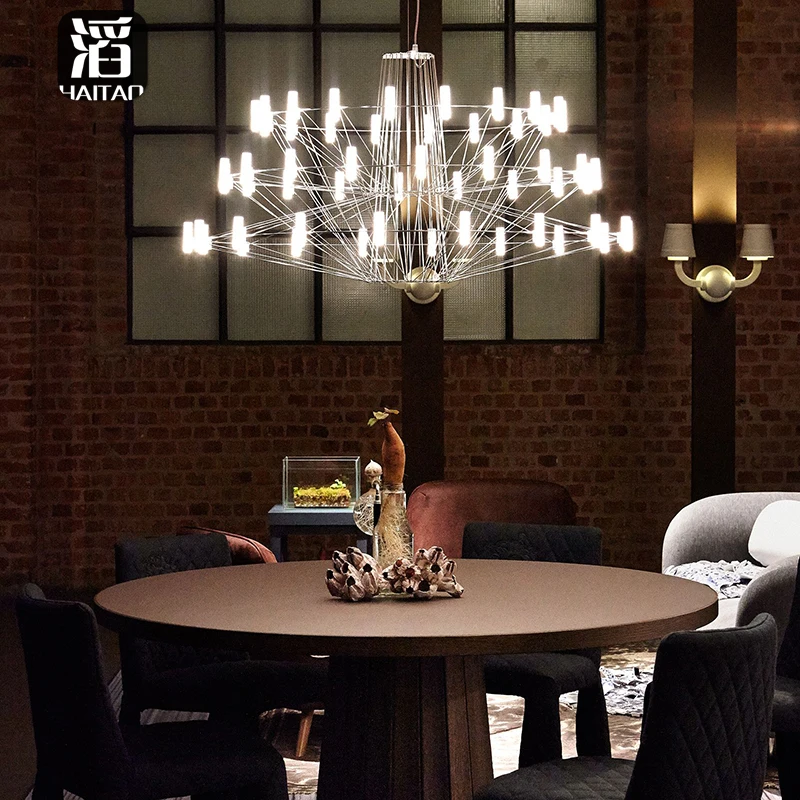 

Modern Minimalist Creative LED Stainless Steel Line Pendant Light for Restaurant Show Room Store Projects