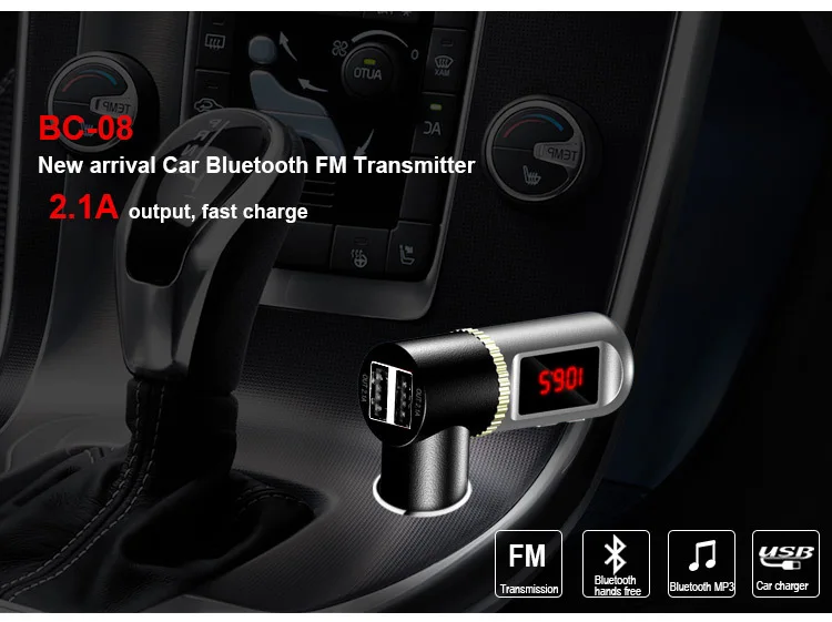 YUANMINGSHI Bluetooth автомобильное зарядное устройство для устройства Handsfree Беспроводной Автомобильный MP3-плеер FM передатчик двойной зарядное устройство usb автомобильный комплект для телефона