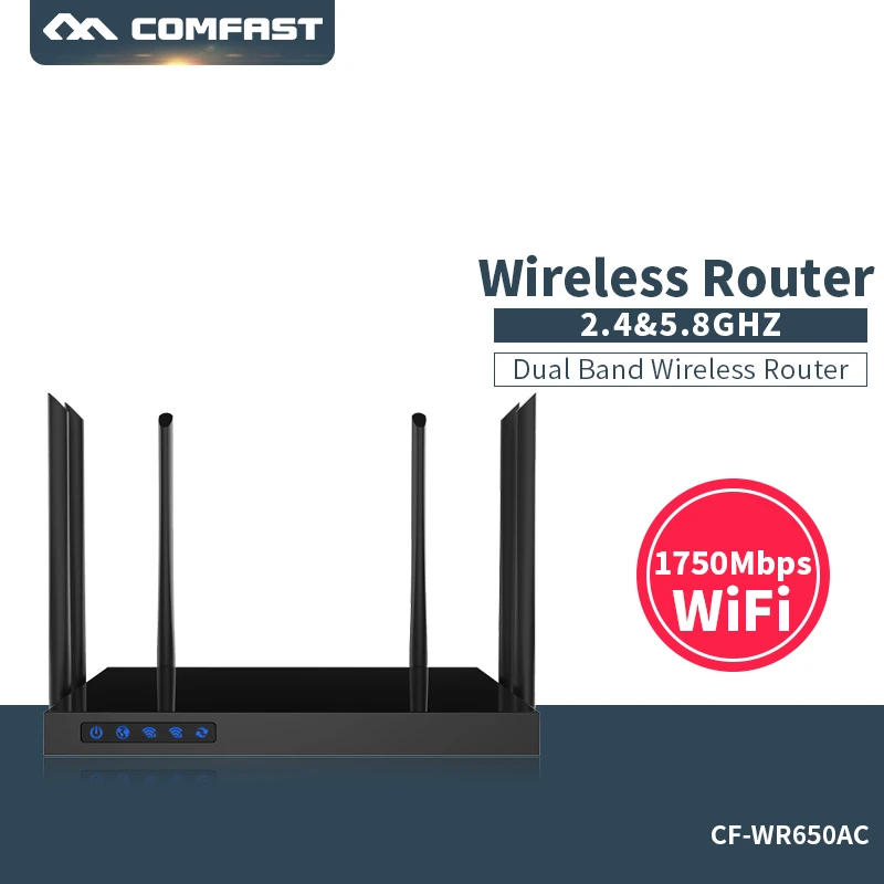 best mesh wifi extender Comfast WIFI Router English Version 802.11AC Dual Band 2.4/5G access point 1750MBPS high power wi fi router for Enginering wifi router range extender