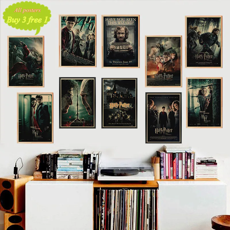 

Harry James Potter Academy of Magic and the Cursed Child Vintage Paper Poster Wall Painting Home Decoration
