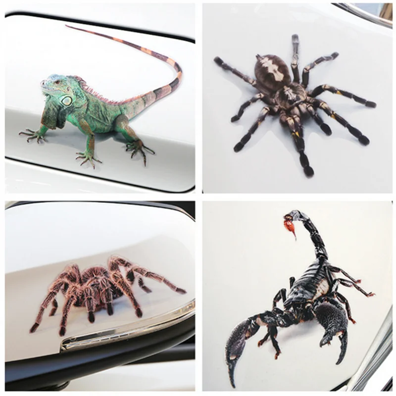

3D car sticker spider lizard scorpion styling animal sticker for Ford Focus Fusion Escort Kuga Ecosport Fiesta Falcon EDGE/Explo